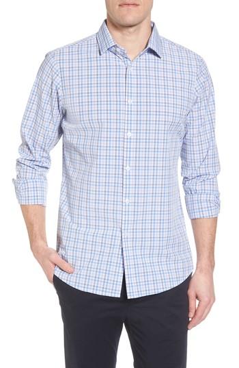 Men's Mizzen+main Donley Tattersall Sport Shirt - Blue