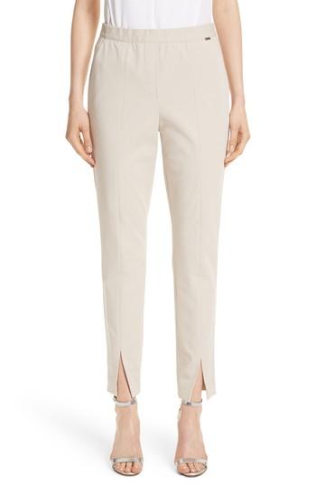 Women's St. John Collection Fine Stretch Twill Pants - Grey