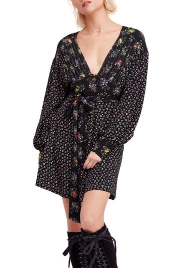 Women's Free People Wonderland Print Dress - Black