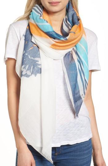 Women's Rag & Bone Stripe Sunset Scarf, Size - White