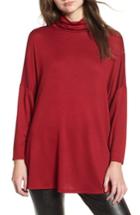 Women's Soprano Mock Neck Tunic - Burgundy