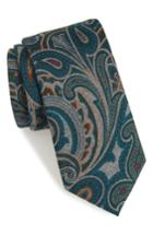 Men's Nordstrom Men's Shop Melange Paisley Tie, Size - Orange