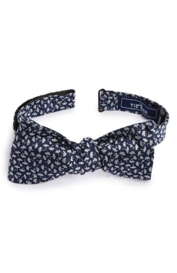 Men's The Tie Bar True Floral Silk Bow Tie, Size - Blue