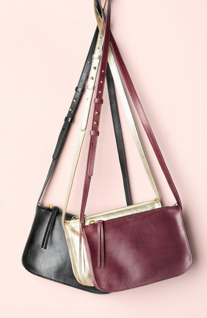 Madewell The Simple Leather Crossbody Bag - Pink