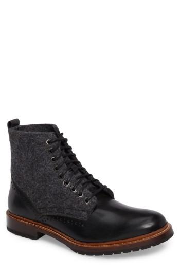 Men's Stacy Adams Madison Ii Felt Shaft Boot D - Black