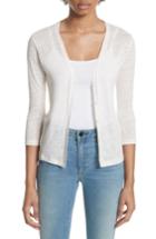 Women's Majestic Filatures Knit Linen Cardigan - Pink
