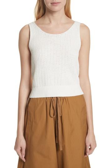 Women's Vince Crossover Back Tank Sweater - White