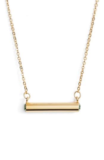 Women's Stella Vale August Crystal Bar Pendant Necklace