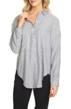 Women's 1.state Split High/low Hem Blouse - Blue