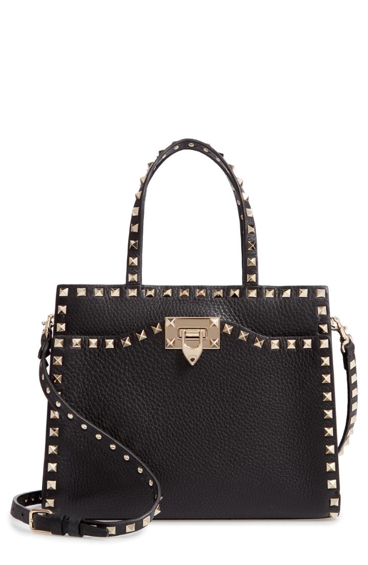 Valentino Garavani Small Rockstud Leather Satchel -