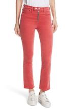 Women's Rag & Bone/jean Dojo High Waist Velvet Ankle Jeans - Red