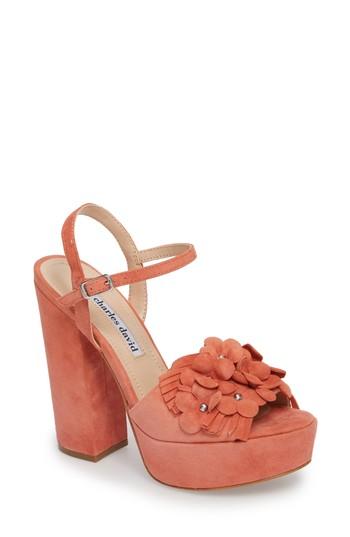 Women's Charles David Royale Sandal M - Coral