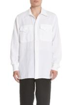 Men's Our Legacy Oversize Linen & Cotton Shirt Eu - White