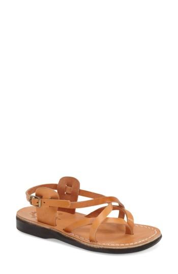 Women's Jerusalem Sandals 'tamar' Strappy Sandal Us / 37eu - Brown