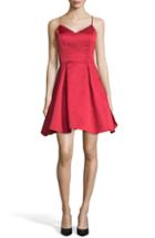 Women's Xscape Bow Back Satin Party Dress - Red