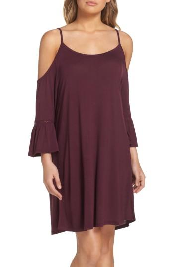 Women's Leith Cold Shoulder Cover-up Dress - Burgundy