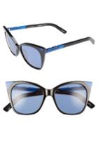 Women's Pared Cat & Mouse 51mm Cat Eye Sunglasses - Black/ Navy Blue
