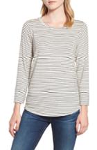 Women's Gibson X Living In Yellow Alice Stripe Jersey Top, Size - Grey