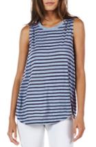 Women's Michael Stars Stripe Shift Tank Top, Size - Blue