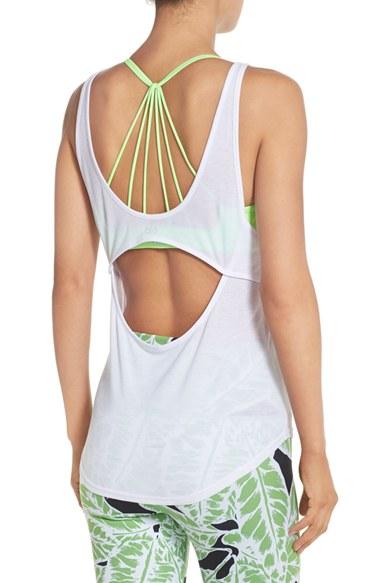 Women's Alo 'sculpt' Cutout Ribbed Tank - White
