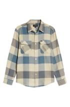 Men's Brixton Bowery Flannel Shirt, Size - Ivory