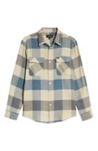 Men's Brixton Bowery Flannel Shirt, Size - Ivory