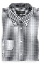 Men's Nordstrom Men's Shop Classic Fit Non-iron Gingham Dress Shirt .5 32 - Black (online Only)