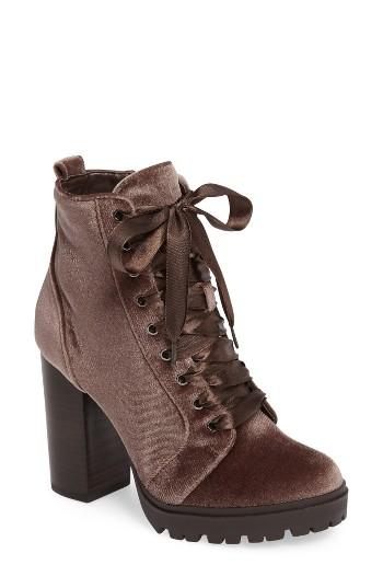 Women's Steve Madden Laurie Platform Bootie M - Beige