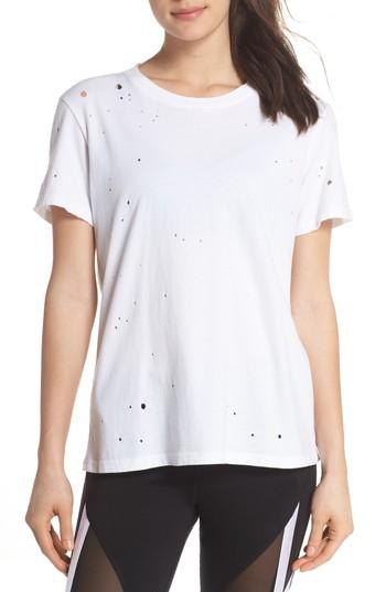 Women's Alo Distressed Tee - White