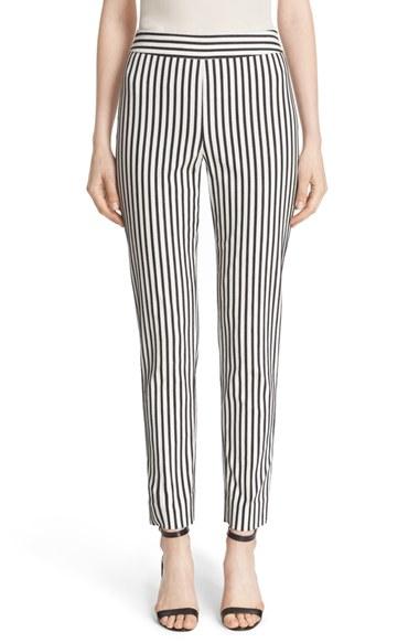 Women's St. John Collection 'emma' Cabana Stripe Stretch Cotton Pants