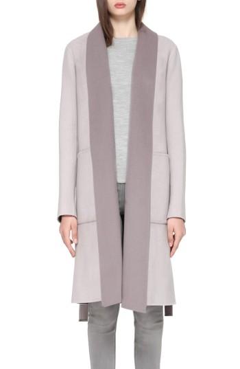 Women's Soia & Kyo Double Face Wool Blend Long Wrap Coat - Beige
