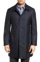 Men's Hickey Freeman Classic Fit Wool & Cashmere Traveler Topcoat R - Blue