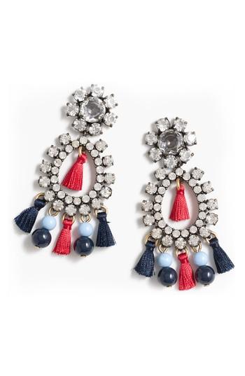 Women's J.crew Crystal & Tassel Earrings