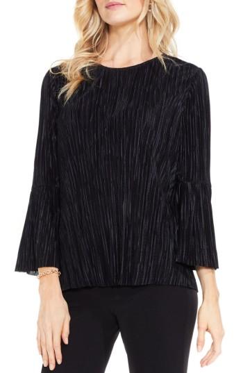 Women's Vince Camuto Pleated Knit Top - Black