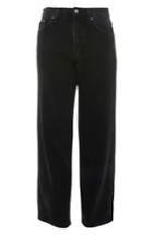 Women's Topshop Boutique Black Straight Leg Moto Jeans Us (fits Like 0) X - Black