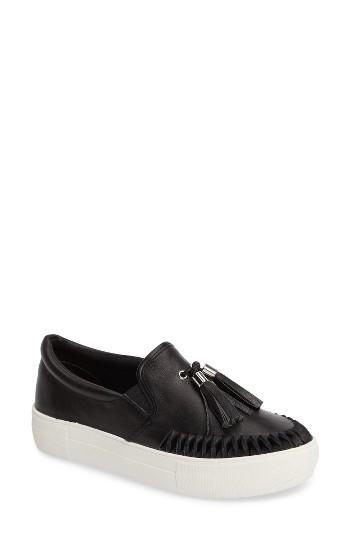 Women's Jslides Tassel Slip-on Sneaker M - Black