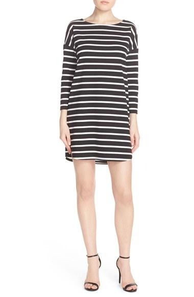 Women's Bb Dakota 'phillipa' Stripe Ponte Shift Dress