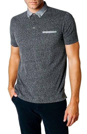Men's Good Man Brand Trim Fit Polo Shirt, Size - Grey