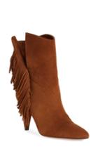Women's Aquazzura Wild Fringe Almond Toe Bootie