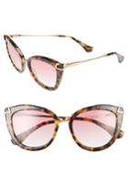Women's Sonix Melrose 51mm Gradient Cat Eye Sunglasses - Rouge/ Brown Tortoise