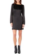 Women's Michael Stars Lace Inset Surplice Back Shift Dress - Black