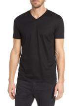 Men's Boss Teal Slim Fit V-neck T-shirt - Black