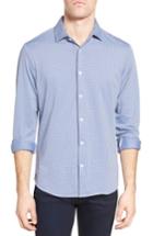 Men's Mizzen+main Beckett Gingham Performance Sport Shirt, Size - Blue