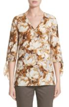 Women's Lafayette 148 New York Kenna Print Silk Blouse