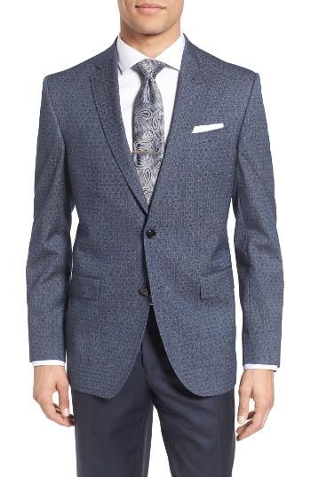 Men's Ted Baker London Trim Fit Print Wool & Cotton Sport Coat