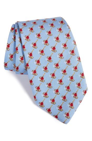 Men's Vineyard Vines 'san Diego Padres - Mlb' Print Silk Tie, Size - Blue