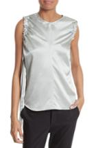 Women's Helmut Lang Ruched Armhole Silk Tank