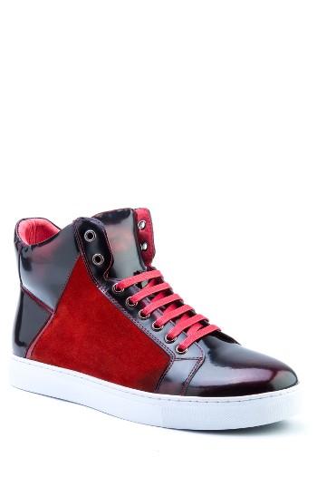 Men's Badgley Mischka Douglas High Top Sneaker M - Red
