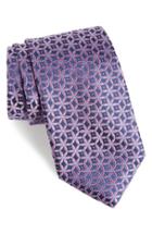 Men's Nordstrom Men's Shop Abstract Medallion Silk Tie, Size - Blue