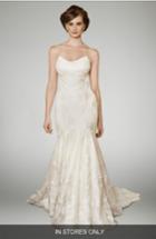 Women's Matthew Christopher Heather Strapless Silk Trumpet Gown, Size In Store Only - White